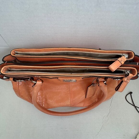 Vintage Coach Kara Carryall Purse‎ Handbag Peach/Pink Guaranteed Authenticity - Picture 10 of 12